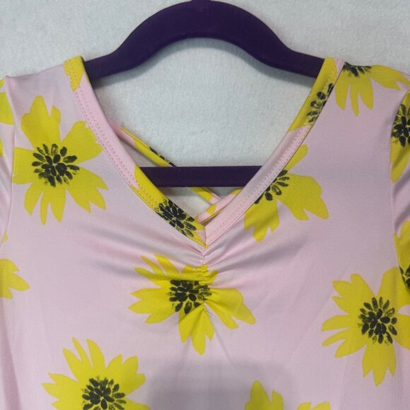 Dotdotsmile Dress Size 5/6 Pink with Sunflowers New with Tags - Picture 3 of 6